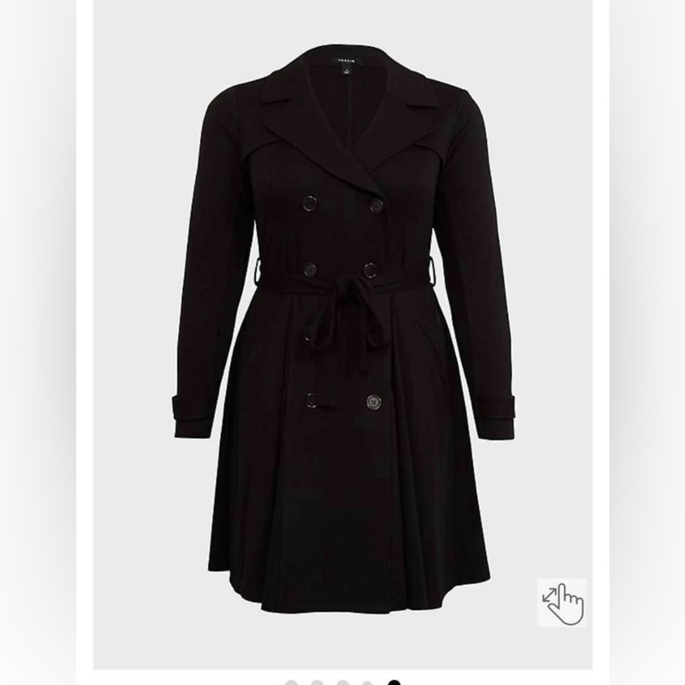Torrid Brushed Ponte Trench Coat